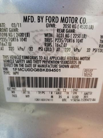 Zdjęcie 10 z aukcji – 2011 FORD ESCAPE XLT z VIN 1FMCU0DG8BKB94501
