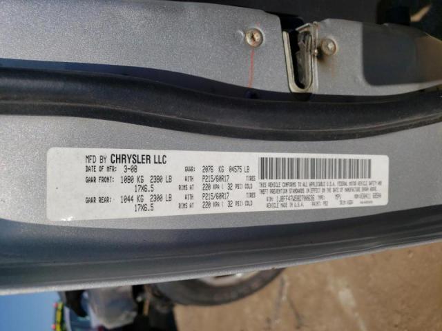 Photo 10 from auction – 2008 JEEP COMPASS SP with VIN 1J8FF47W58D700636