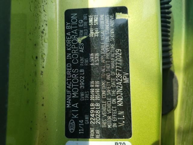 Photo 10 from auction – 2015 KIA SOUL with VIN KNDJN2A23F7777029