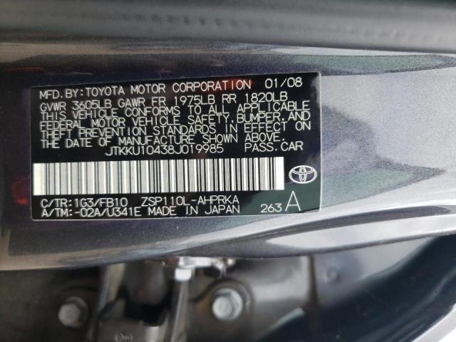 Photo 10 from auction – 2008 TOYOTA SCION XD with VIN JTKKU10438J019985