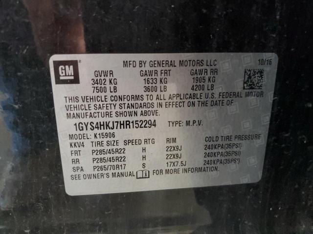 Zdjęcie 10 z aukcji – 2017 CADILLAC ESCALADE E z VIN 1GYS4HKJ7HR152294
