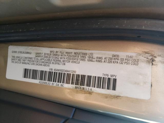 Photo 10 from auction – 2008 SUBARU TRIBECA LI with VIN 4S4WX92D484413260