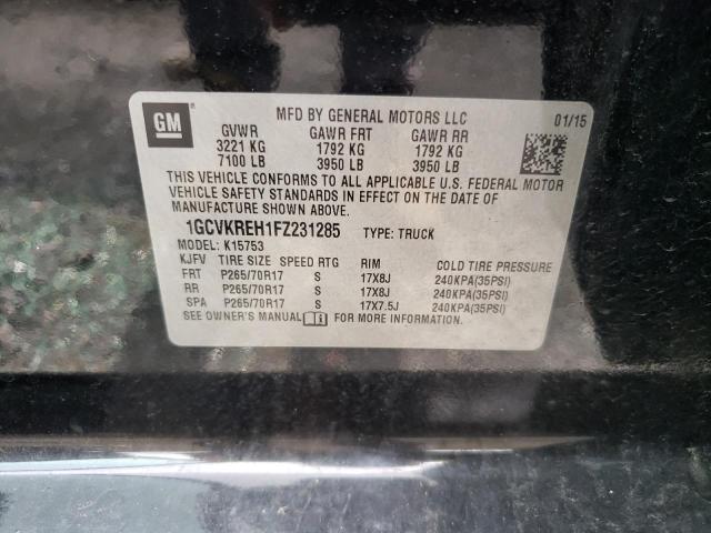 Photo 10 from auction – 2015 CHEVROLET SILVERADO with VIN 1GCVKREH1FZ231285