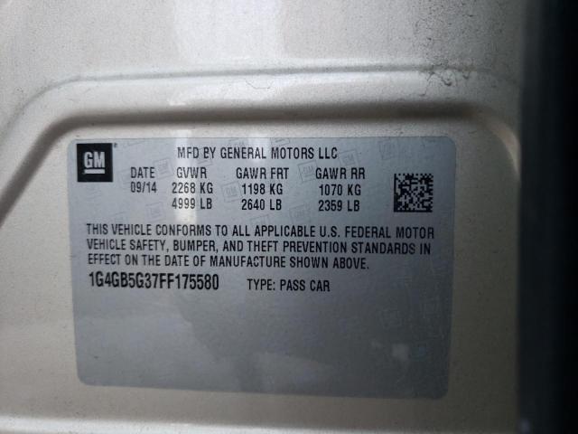 Photo 10 from auction – 2015 BUICK LACROSSE with VIN 1G4GB5G37FF175580