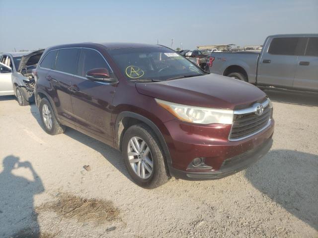 TOYOTA HIGHLANDER 2015 with VIN 5TDZKRFH2FS068552 - Photo from auction