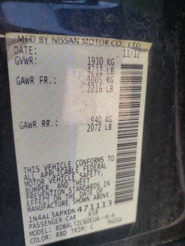 Photo 10 from auction – 2013 NISSAN ALTIMA with VIN 1N4AL3APXDN471113