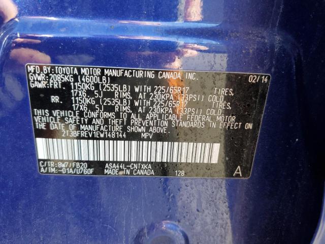Zdjęcie 10 z aukcji – 2014 TOYOTA RAV4 LE z VIN 2T3BFREV1EW148144