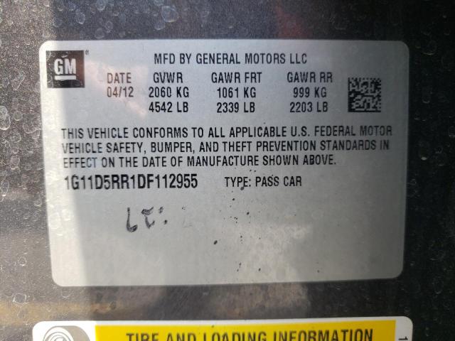 Photo 10 from auction – 2013 CHEVROLET MALIBU 1LT with VIN 1G11D5RR1DF112955