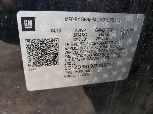 Photo 10 from auction – 2018 CHEVROLET MALIBU LS with VIN 1G1ZB5ST9JF216247