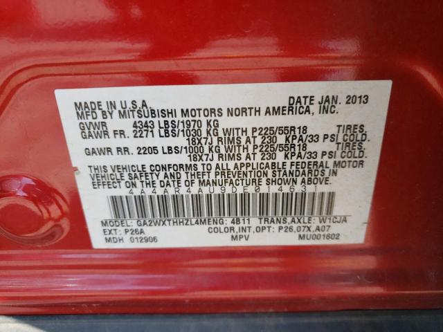 Photo 10 from auction – 2013 MITSUBISHI OUTLANDER with VIN 4A4AR4AU9DE014631