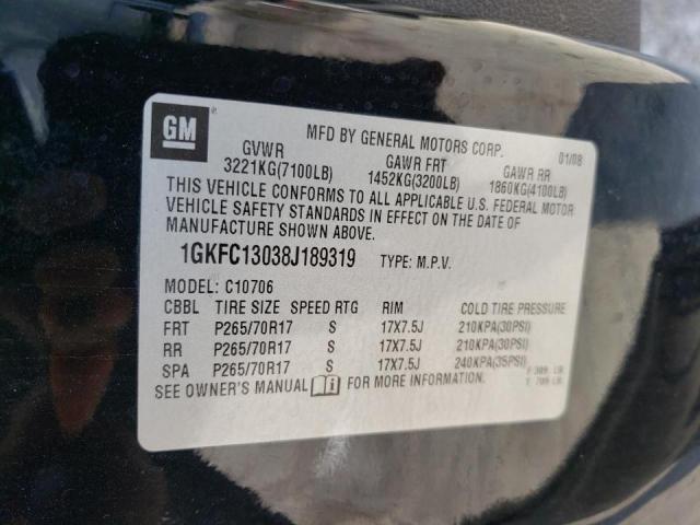 Photo 10 from auction – 2008 GMC YUKON with VIN 1GKFC13038J189319