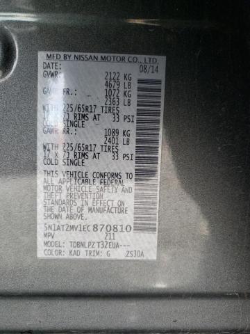 Photo 10 from auction – 2014 NISSAN ROGUE S with VIN 5N1AT2MV1EC870810
