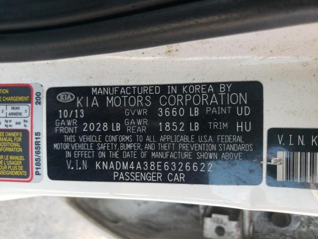 Photo 10 from auction – 2014 KIA RIO LX with VIN KNADM4A38E6326622