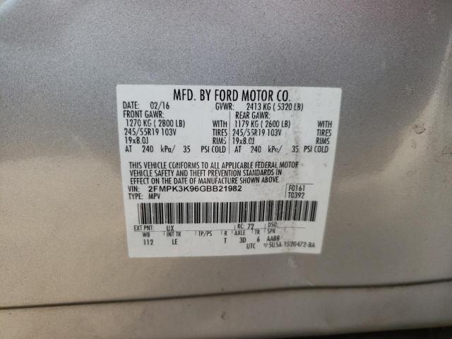 Photo 10 from auction – 2016 FORD EDGE TITAN with VIN 2FMPK3K96GBB21982