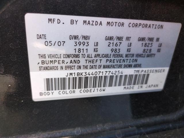 Photo 10 from auction – 2007 MAZDA 3 HATCHBAC with VIN JM1BK344071774254