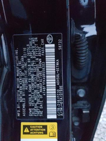 Photo 10 from auction – 2016 TOYOTA CAMRY LE with VIN 4T4BF1FK4GR558203