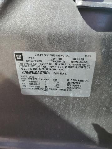 Photo 10 from auction – 2010 CHEVROLET EQUINOX LT with VIN 2CNALPEW3A6277800