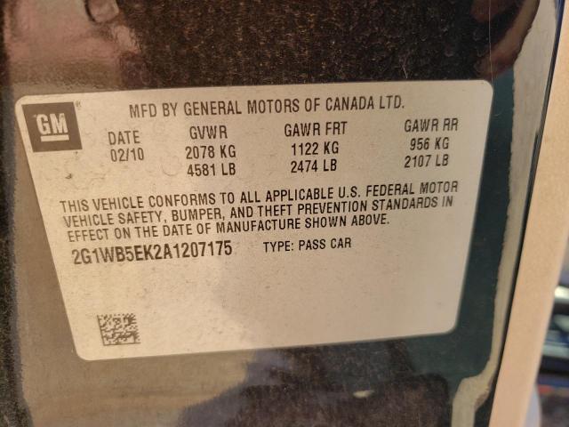 Photo 10 from auction – 2010 CHEVROLET IMPALA LT with VIN 2G1WB5EK2A1207175