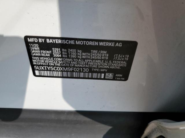 Photo 10 from auction – 2021 BMW X3 XDRIVE3 with VIN 5UXTY5C0XM9F02130