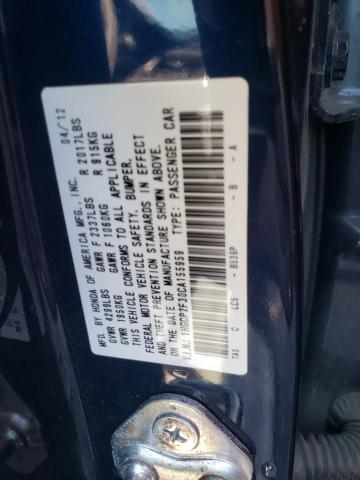 Photo 10 from auction – 2012 HONDA ACCORD LX with VIN 1HGCP2F30CA155959