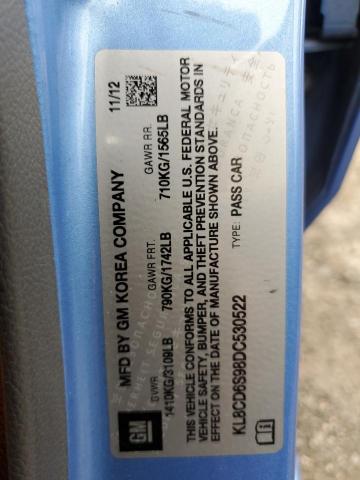 Photo 10 from auction – 2013 CHEVROLET SPARK 1LT with VIN KL8CD6S98DC530522