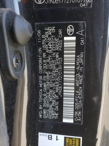 Photo 10 from auction – 2007 TOYOTA UK with VIN JTKDE177270189703