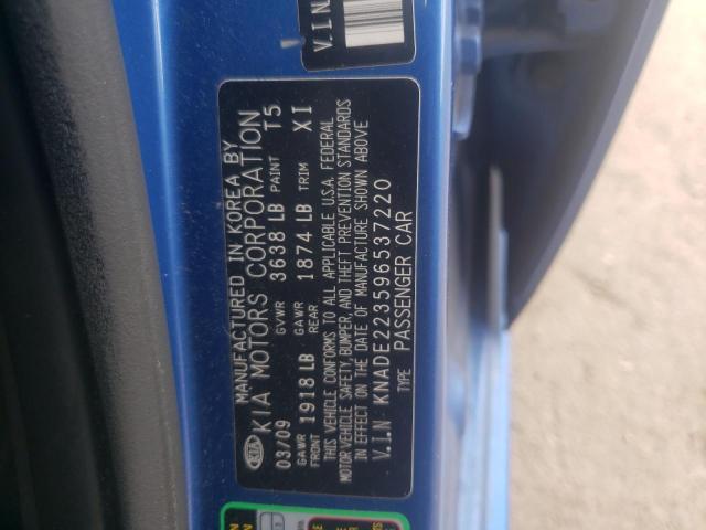 Photo 10 from auction – 2009 KIA RIO BASE with VIN KNADE223596537220
