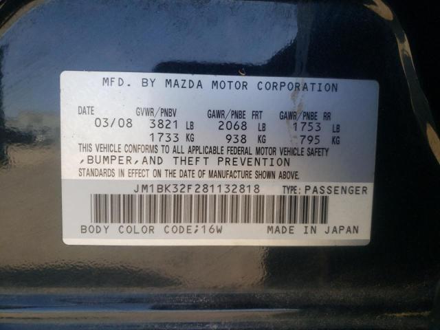 Photo 10 from auction – 2008 MAZDA 3 I with VIN JM1BK32F281132818