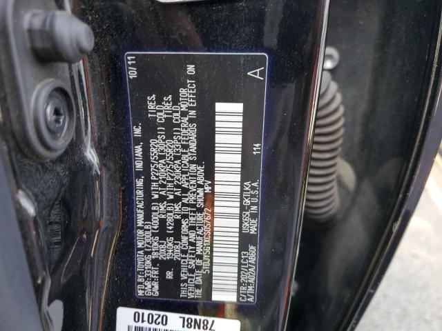 Photo 10 from auction – 2012 TOYOTA SEQUOIA-V8 with VIN 5TDJY5G1XCS057672