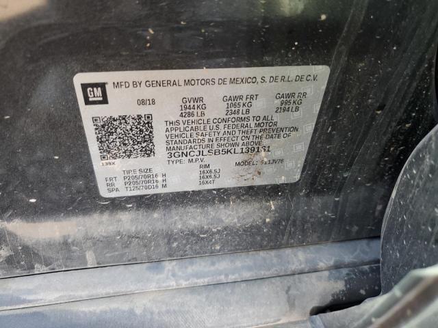 Photo 10 from auction – 2019 CHEVROLET TRAX 1LT with VIN 3GNCJLSB5KL139161