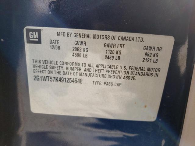 Photo 10 from auction – 2009 CHEVROLET IMPALA 1LT with VIN 2G1WT57K491254648