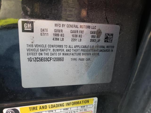 Photo 10 from auction – 2012 CHEVROLET MALIBU 1LT with VIN 1G1ZC5E03CF120860