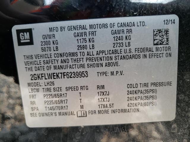 Photo 10 from auction – 2015 GMC TERRAIN SL with VIN 2GKFLWEK7F6239953