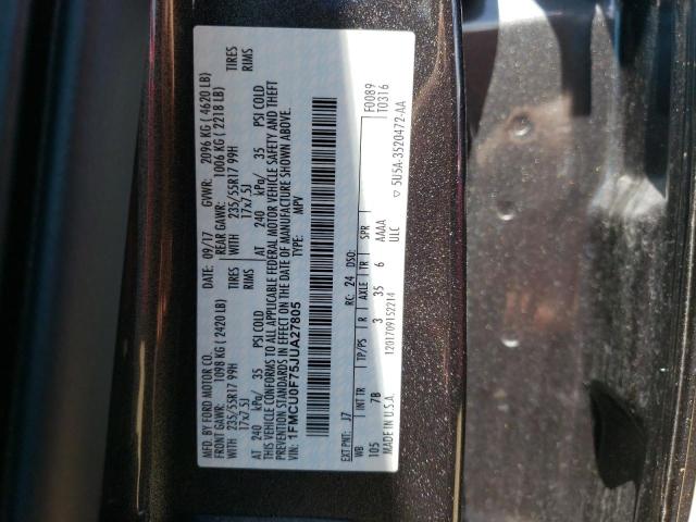 Photo 10 from auction – 2018 FORD ESCAPE S with VIN 1FMCU0F75JUA27805