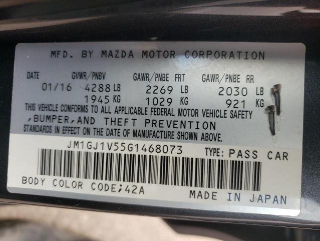 Photo 10 from auction – 2016 MAZDA 6 TOURING with VIN JM1GJ1V55G1468073