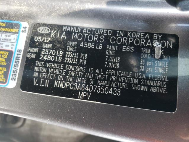 Photo 10 from auction – 2013 KIA SPORTAGE S with VIN KNDPC3A64D7350433