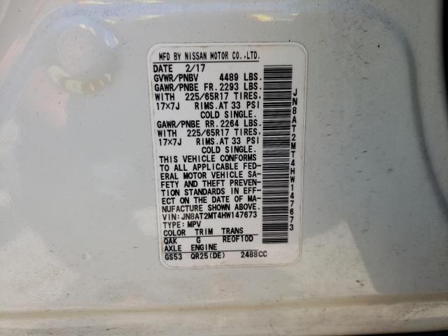 Photo 10 from auction – 2017 NISSAN ROGUE S with VIN JN8AT2MT4HW147673