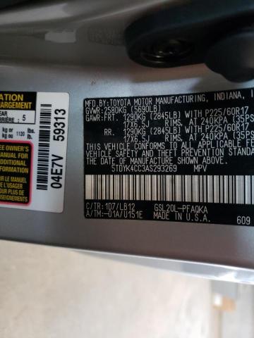 Photo 10 from auction – 2010 TOYOTA SIENNA XLE with VIN 5TDYK4CC3AS293269