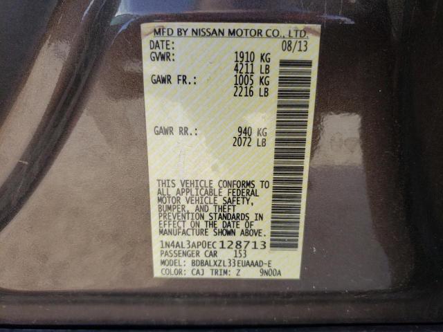 Photo 10 from auction – 2014 NISSAN ALTIMA 2.5 with VIN 1N4AL3AP0EC128713