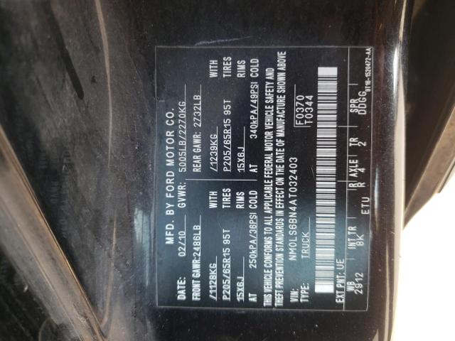 Photo 10 from auction – 2010 FORD TRANSIT CO with VIN NM0LS6BN4AT032403