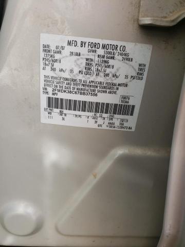 Photo 10 from auction – 2007 FORD EDGE SEL with VIN 2FMDK38C67BB37556