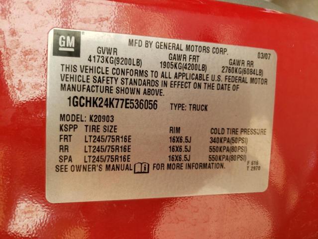 Photo 10 from auction – 2007 CHEVROLET SILVERADO with VIN 1GCHK24K77E536056