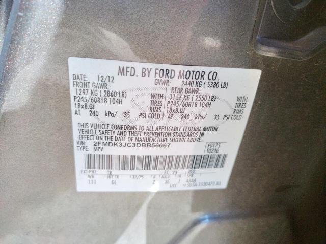 Photo 10 from auction – 2013 FORD EDGE SEL with VIN 2FMDK3JC3DBB56667