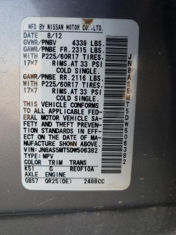 Photo 10 from auction – 2013 NISSAN ROGUE S with VIN JN8AS5MT5DW506382