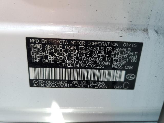 Photo 10 from auction – 2015 LEXUS GS 350 with VIN JTHBE1BL9FA008235