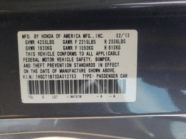 Photo 10 from auction – 2013 HONDA ACCORD EX with VIN 1HGCT1B70DA012753