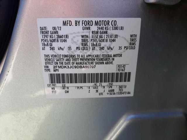Photo 10 from auction – 2013 FORD EDGE SEL with VIN 2FMDK3JC9DBA90707