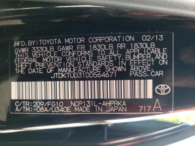Photo 10 from auction – 2013 TOYOTA YARIS with VIN JTDKTUD31DD564671