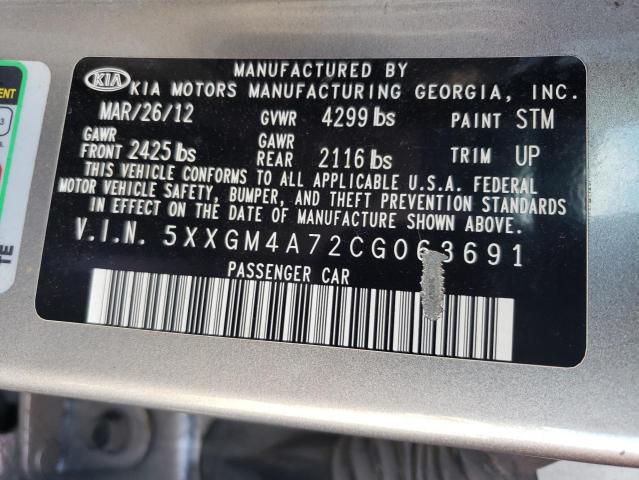 Photo 10 from auction – 2012 KIA OPTIMA LX with VIN 5XXGM4A72CG063691