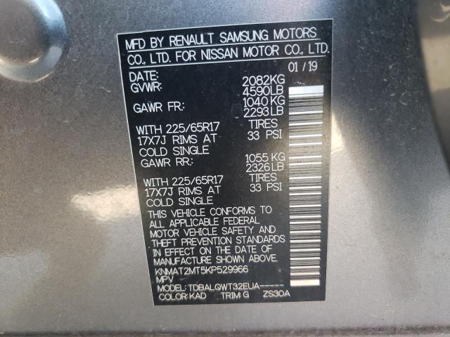 Photo 10 from auction – 2019 NISSAN ROGUE S with VIN KNMAT2MT5KP529966